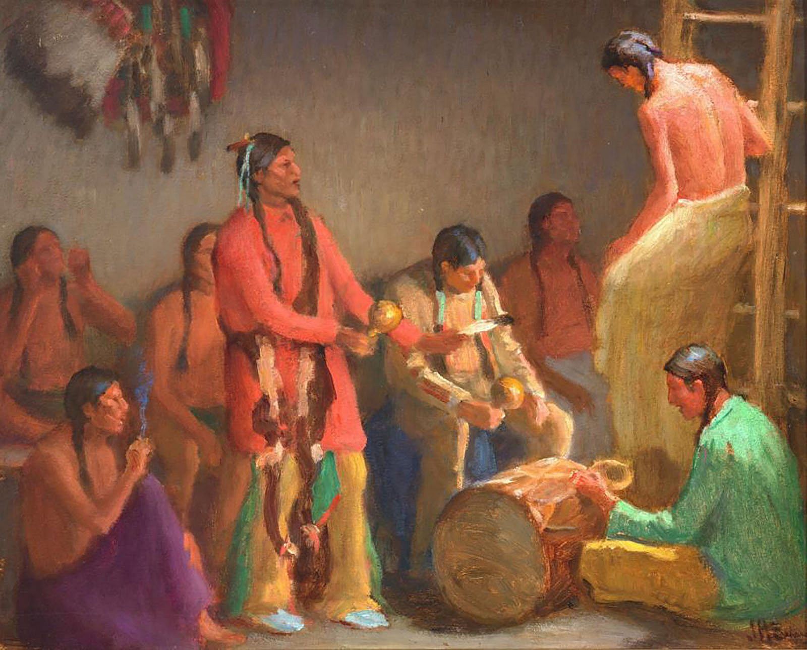 Rehearsal in the Estufa, Taos